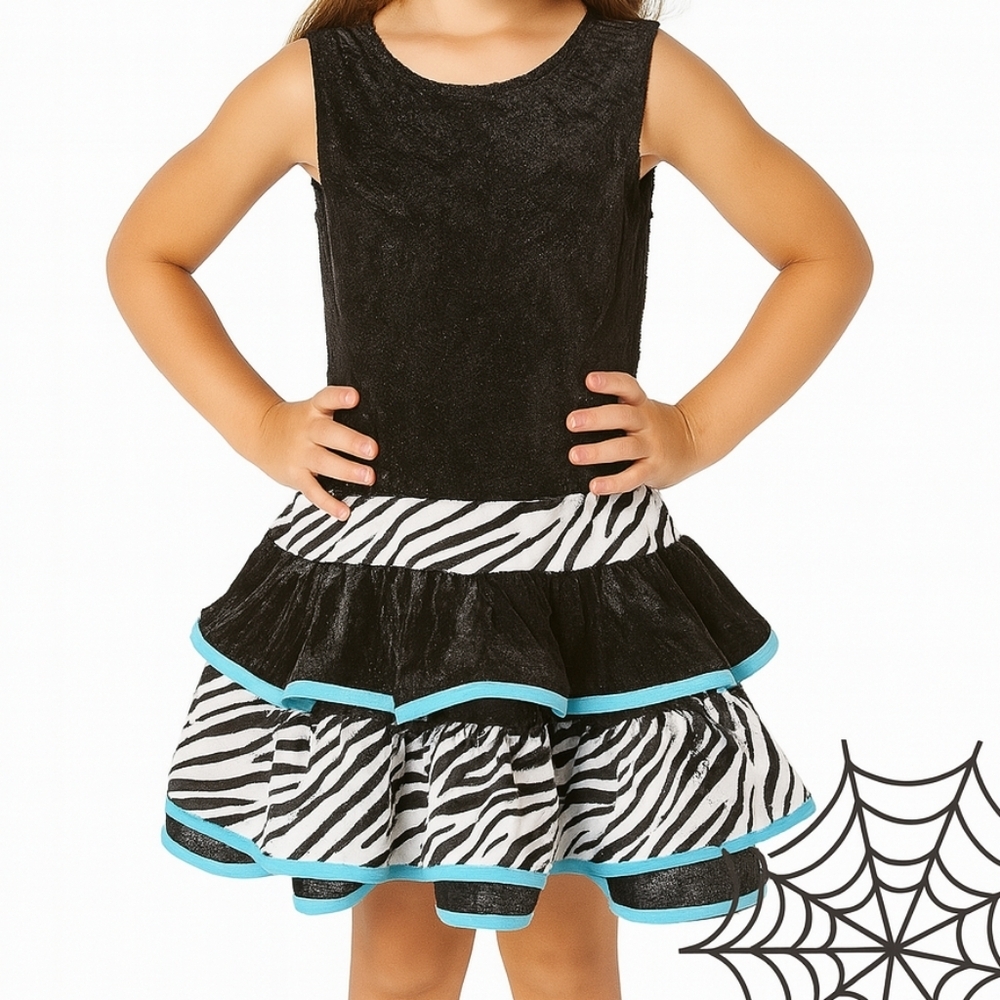 Zebra Girl Halloween Costume Size Small  Rubie’s Dress-Up Outfit Kids pre-owened